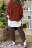 Hygge Boucle Slouch Knit Rust